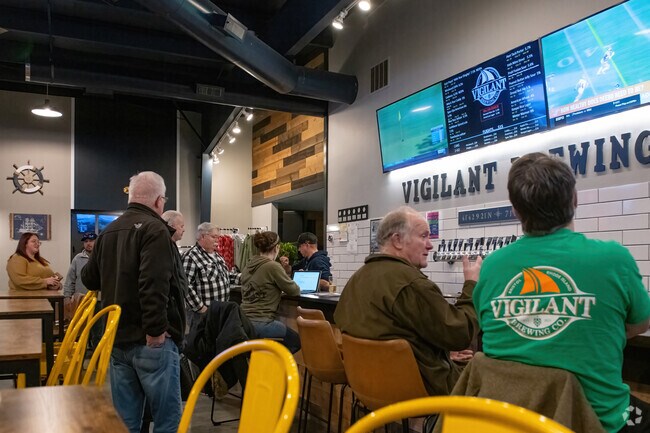 Vigilant Brewing in Bristol has a tap room and bar where you can sample with a flight of brews.