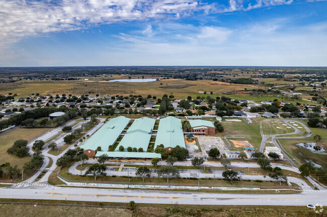 A beautiful aerial view of the campus at Pine Ridge Elementary School in Clermont.