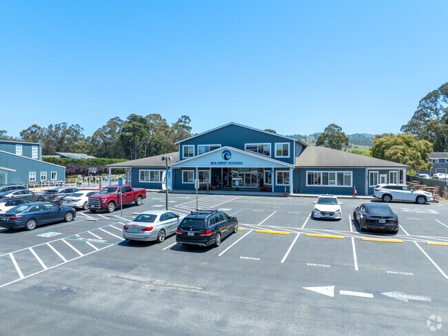 Welcoming entrance of Sea Crest School.