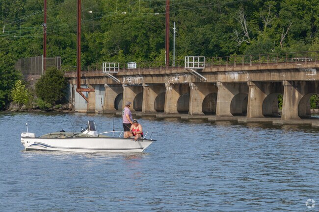 Go fishing out on the Bush River on your boat when you live in Long Bar Harbor.