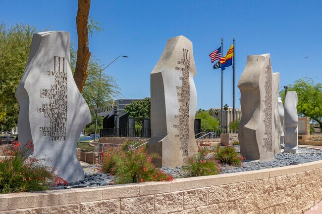 Phoenix’s Wesley Bolin Memorial Plaza is host to many memorials to various wars.