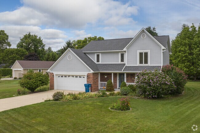 An example of a more modest two story home found in Geist.