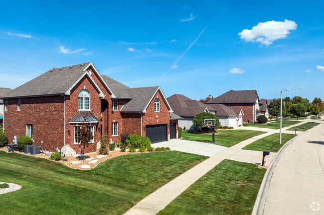 West Lemont has many new builds made of brick and stone.