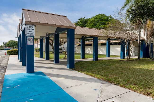 Sunshine Elementary School student drop off and pick up.