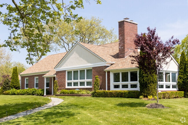 More traditional ranch-style homes line the residential streets of Allenhurst.