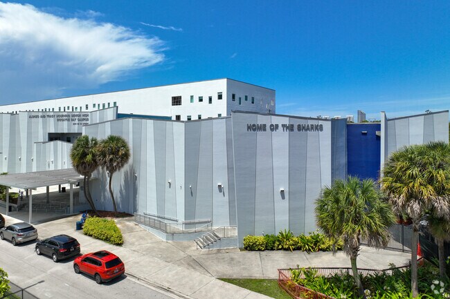 Alonzo and Tracy Mourning Senior High is the home of the Sharks football team.