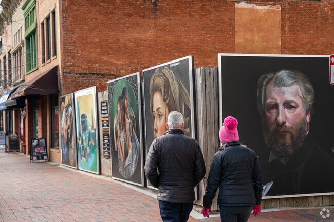 You can view art from Marietta Cobb Museum of Arts Chalktober Fest on North Park Square.