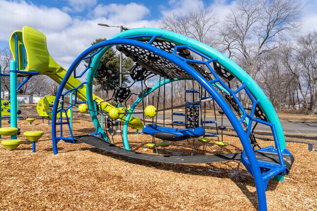 The multi-climber at Brook Park is a fun way for kids to get exercise and develop balancing skills.