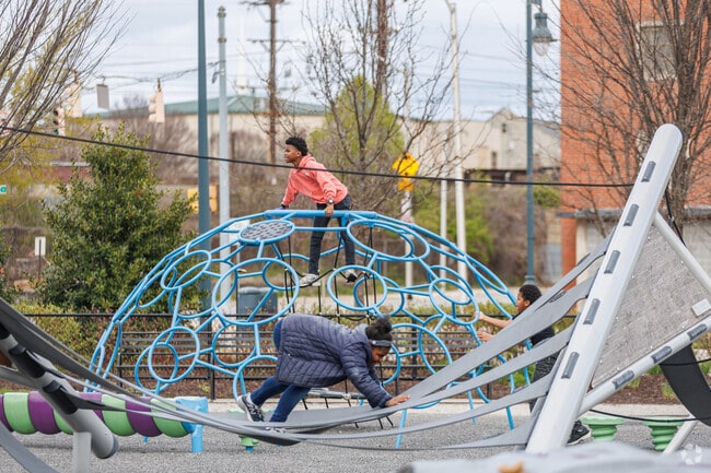 Eager Park Playground was built for the Biddle Street community by Johns Hopkins Hospital.