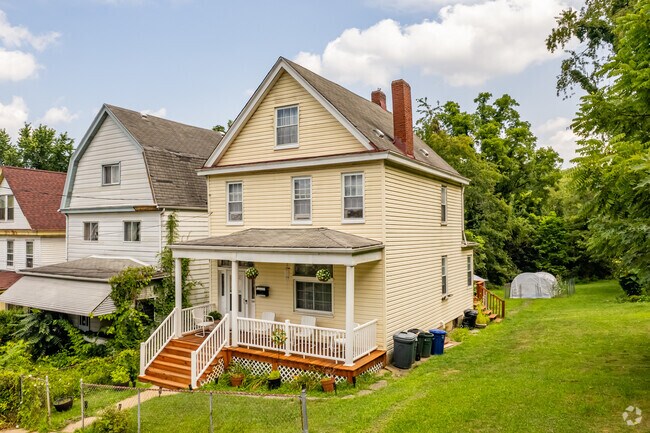 Most homes in Fairywood sit on nicely sized lots with steps up to covered porches.