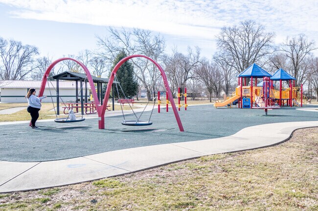 The 10-acre Kennedy Park in Shelbyville has a shelter, playground and basketball courts.