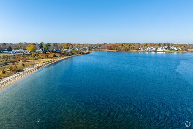 Take in the beautiful water views of Gaspee Point near Lakewood.