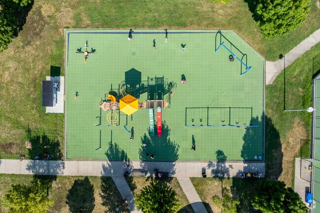 The kids love the playground equipment at Densmore Park.