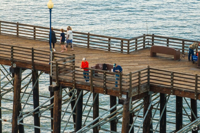 Locals can fish the Downtown Oceanside pier for their dinner.