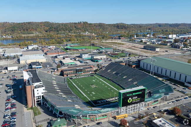 Edwards Stadium is Mashall’s football stadium and is at the heart of University District.