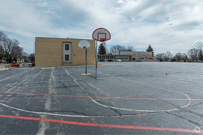 Students can play some basketball at St. Agnes Parish School.