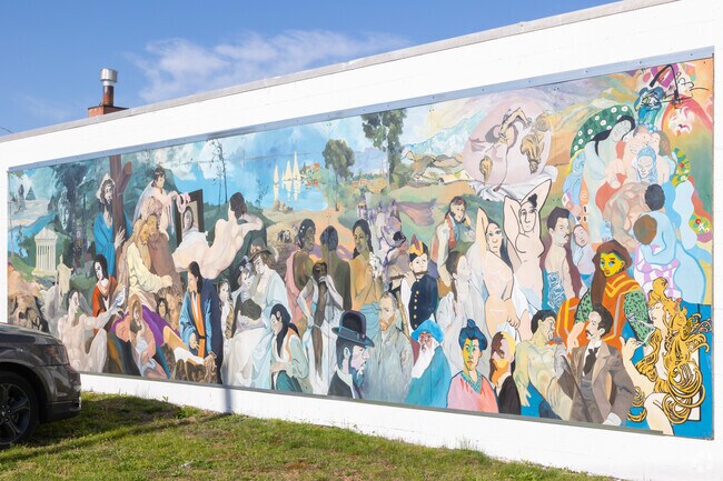 Howard Park-East Bank is home to several large building murals done by local artists.