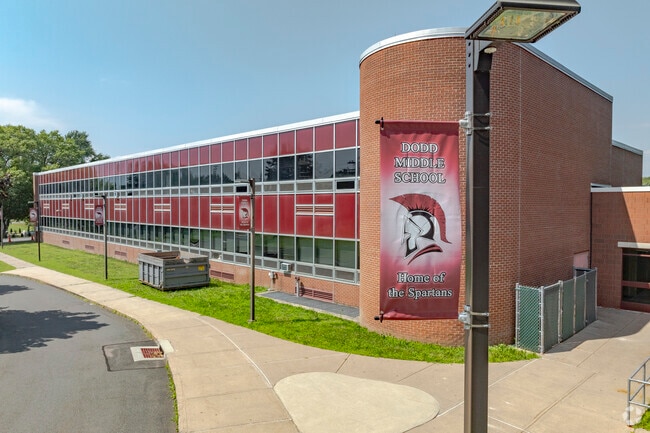Dodd Middle School is located at 100 Park Place in Cheshire, CT.