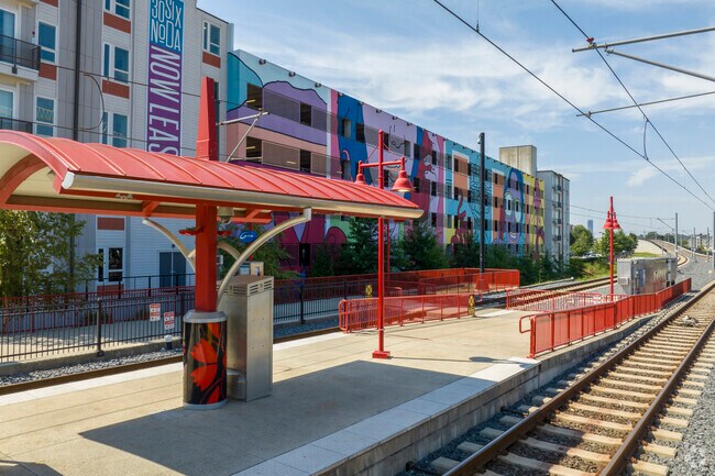 Sugar Creek locals have quick and easy access to the light rail station in NoDa in minutes.