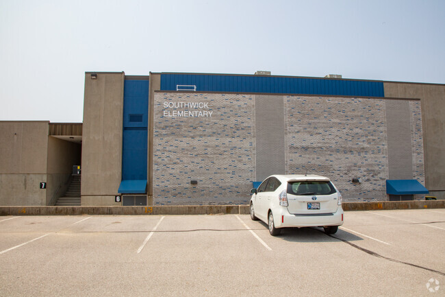 Southwick Elementary School building in Southwick Village.