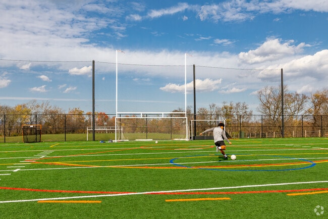 The multipurpose fields at Utica Park are a great place to run soccer drills.