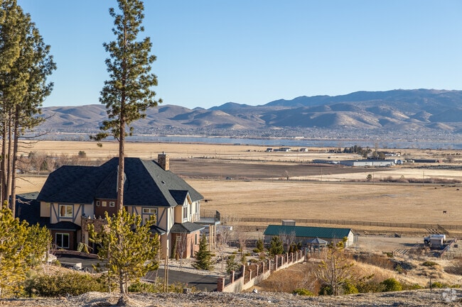 Tudor-style home offers stunning views of Carson City's open fields and mountains.