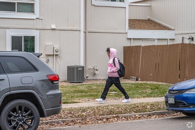 Many students walk to and from school in the Pheasant Run neighborhood in Aurora, Colorado.