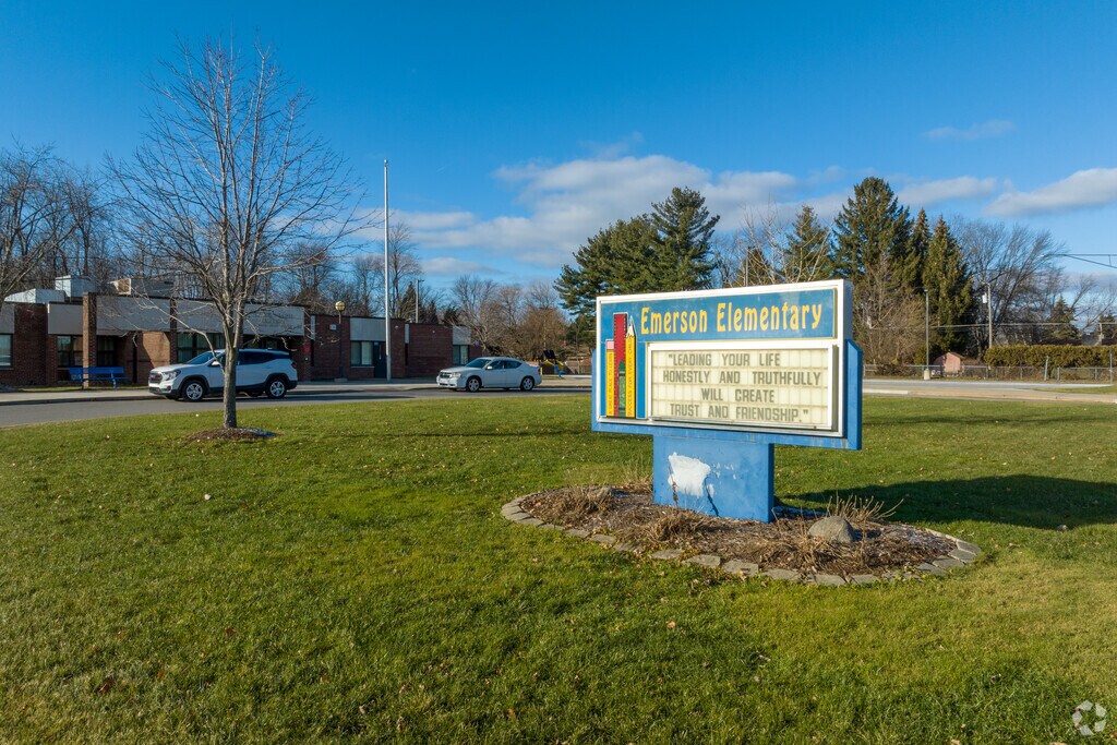 Ralph Waldo Emerson Elementary School sign.