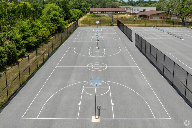 Play basketball at Howard W. Bishop Middle School.