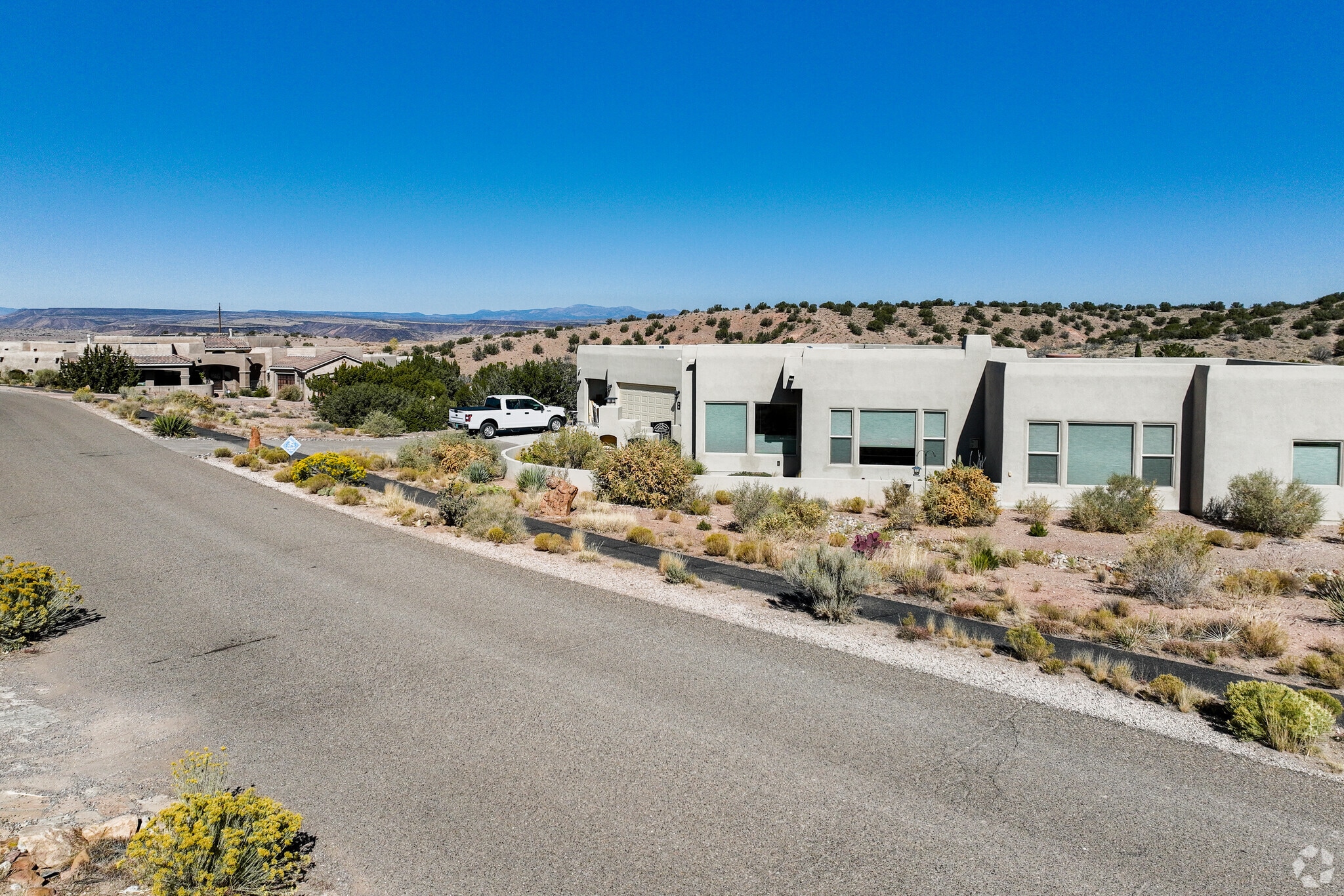 Homes in Placitas sit on large lots and are well spread out.