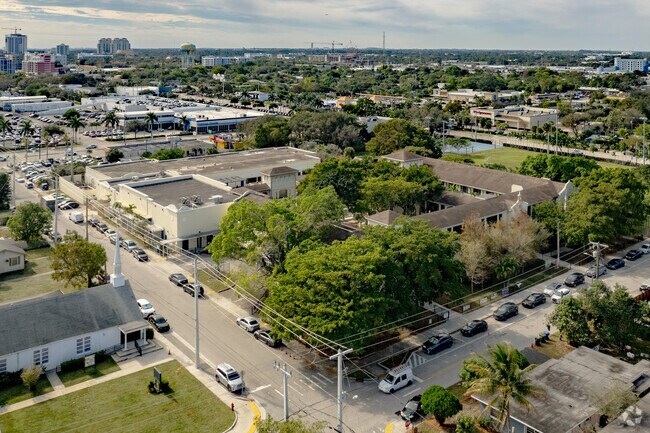 A bird's eye view of North Side Elementary School in Ft Lauderdale, FL.
