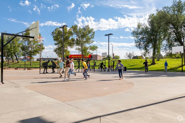 Holliday Park near Lake Minnehaha has basketball courts and open space.