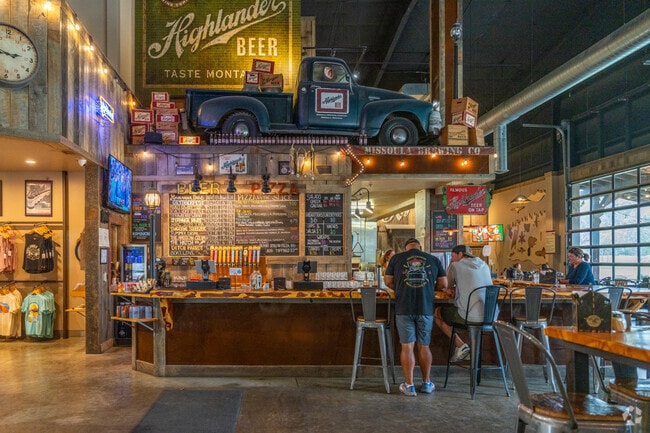 Highland Brewing is a popular spot to grab food or a drink near the Grant Creek neighborhood.
