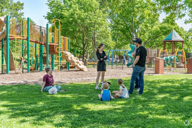 The residents of Merion Village love spending family time at Schiller Park.