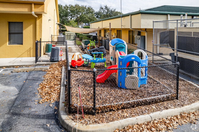 Kids love playing the playground at Better Life K4c Christian Academy in Clermont.