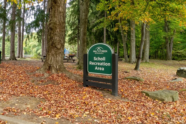 Scholl Recreation Area and Pavillion is located in the Mill Creek Park in Kirkmere.