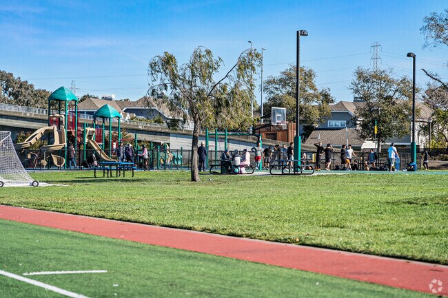 Families bond at Catamaran Park.