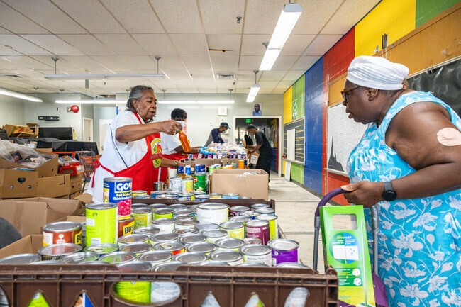 The Langston Hughes Community Center has a food pantry every two weeks in Lucille Park.