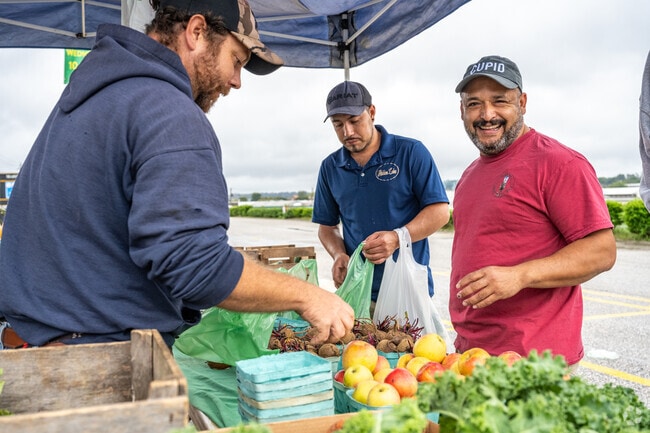 The Baltimore County Farmers Market draws Lutherville locals for fresh finds.
