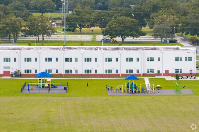Student enjoy the playground at Myra Terwilliger Elementary School.