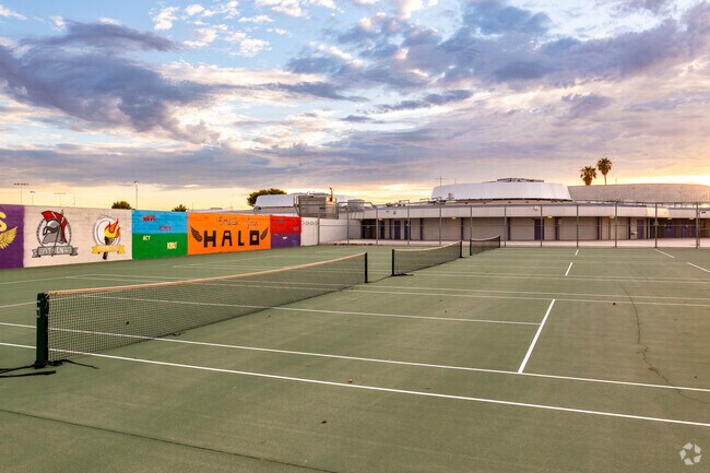 Tennis courts at Dell H Robison Middle.