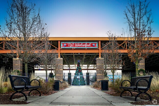 A massive event pavilion at Heritage Park hosts Taylor's annual Winterfest Celebration.