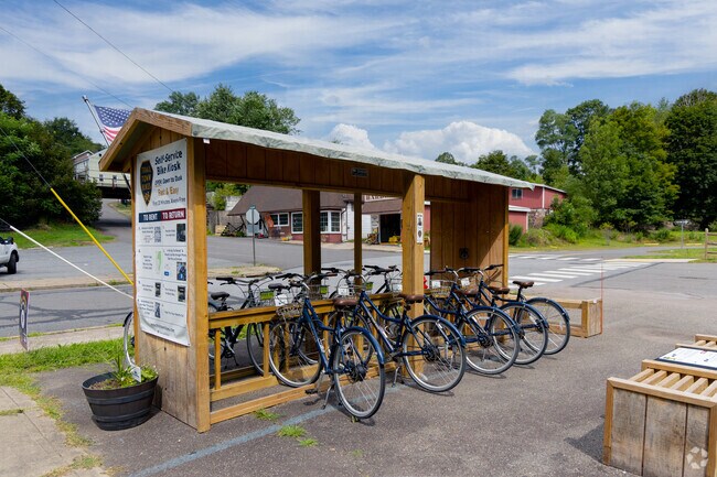 Residents can easily rent a bike whenever they want to enjoy the outdoors.
