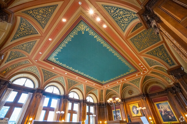 You'll marvel at the architecture inside Robbins Library in Arlington Center.