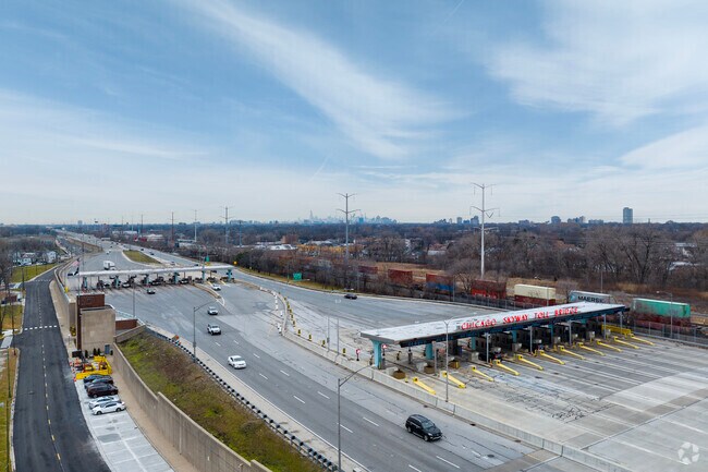 A lot of traffic passes through the Chicago Skyway Toll Bridge in Calumet Heights.