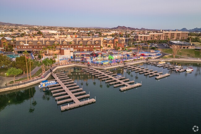 Lake Havasu City sits on the eastern banks of the lake with the same name.