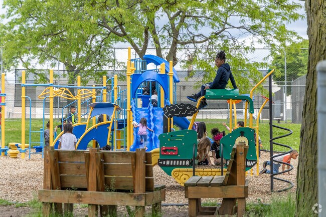Merrill Park has a great playground for residents to enjoy.