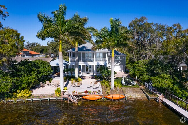 Some of the homes are coastal style and enjoy waterfront living in Lake Magdalene.