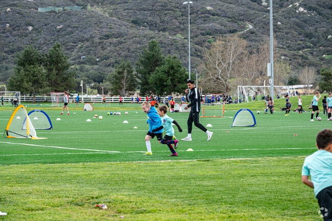 Children from Vail Ranch practice soccer at Patricia H. Birdsall Sports Park.