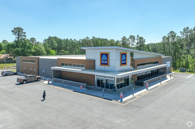 Aldi is a favorite grocery option for cost conscious shoppers in Pecan Grove.